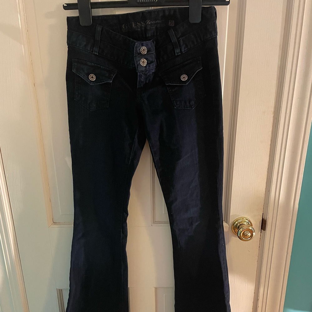 Guess dark wash flare jeans